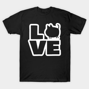 Love Cats in White Valentines Day T-Shirt